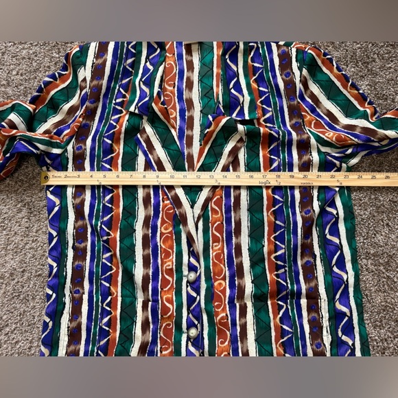 Vintage 80s Funky Colorful Graff Lightweight Blazer Size 16 - Picture 10 of 11